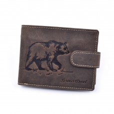Muški novčanik sa motivom medveda i kopčanjem - MDP1027T