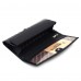 Veliki crni lak kroko ženski kožni novčanik - Model 164 