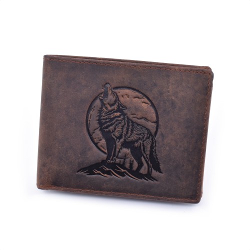 Muški novčanik sa motivom vuka i planine - JDWLFF1021