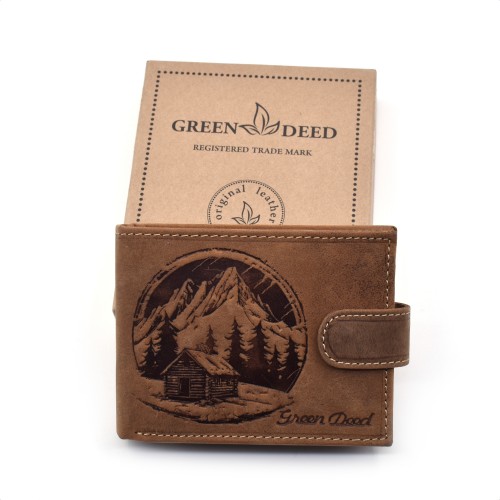 Muški novčanik sa motivom brvnare i planine sa kopčanjem CABI1021T