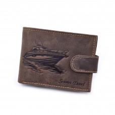 Kožni novčanik sa motivom Jahte sa kopčanjem - MCSON1021T