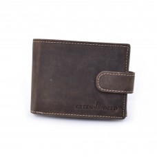 Braon klasičan muški kožni novčanik sa kopčanjem - MHN1021T