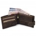 Braon klasičan muški kožni novčanik sa kopčanjem - MHN1021T