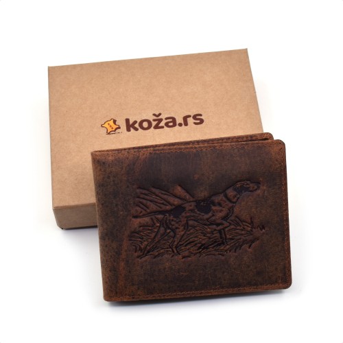 Muški novčanik sa motivom lovačkog psa JDAKU1021