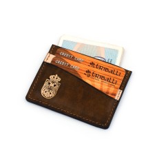 Antilop Minimalistički Kožni Novčanik Za Kreditne Kartice sa grbom Srbije