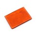 Narandžasti Minimalistički Kožni Novčanik Za Kreditne Kartice sa grbom Srbije