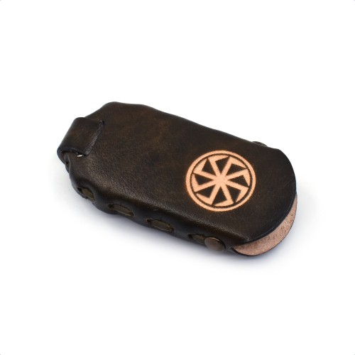 Kožna futrola za ključeve Sima - antilop boje sa kolovratom