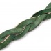 Pletena kožna narukvica - Zelena