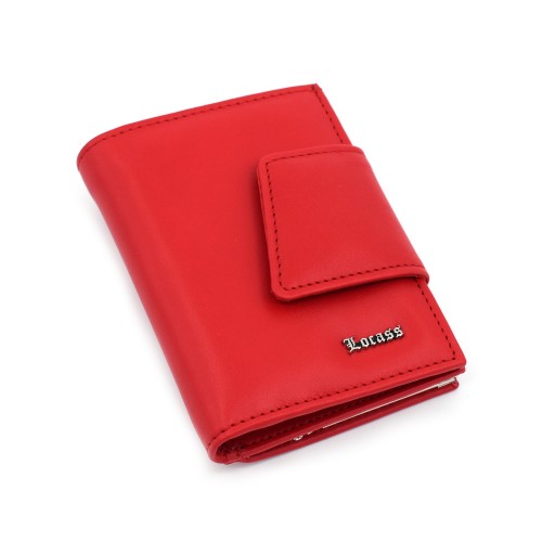 Crveni ženski kožni novčanik sa biglom - Model 202