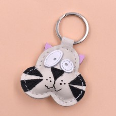 Bež kožni privezak mačor - 023