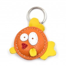 Narandžasta ribica kožni privesak za ključeve - 036