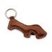 Braon kožni privezak jazavičar - 075