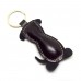 Crni pas kožni privesak za ključeve - 063