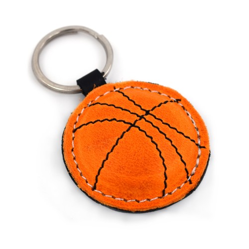Košarkaška lopta kožni privesak za ključeve - 015